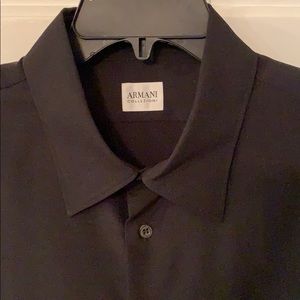Armani Collezioni Black Dress Shirt.